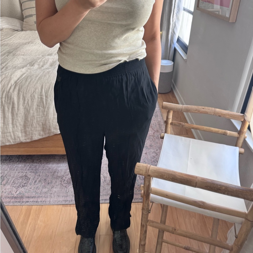 Marni Black Elastic Waist lightweight Trousers